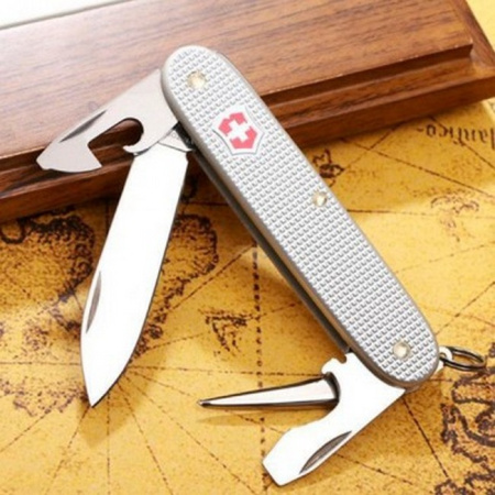 Нож Victorinox Pioneer Alox, 93мм, 8 функций (серебристый)